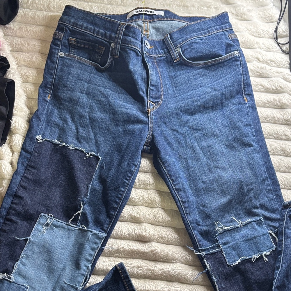 Baldwin Patchwork Blue Boyfriend Jeans